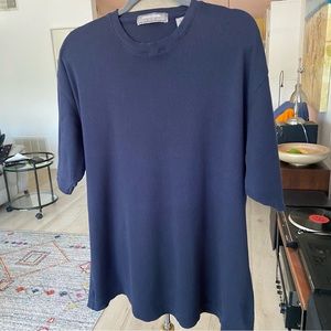 Pierre  Ribbed Dark Blue T-shirt size L